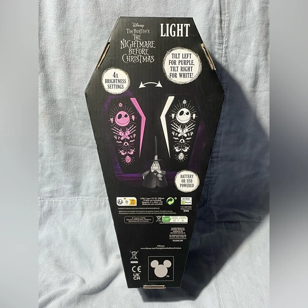 NEW Walt‎ Disney Coffin Shaped The Nightmare Before Christmas Jack 3D Light